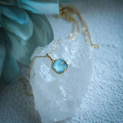 Atlantis Eye Blue Crystal Necklace