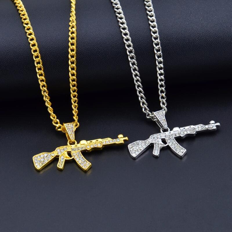 Cool Gothic Gun Shape Pendant Necklace