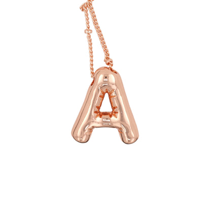 Glossy Letters Pendant Necklace