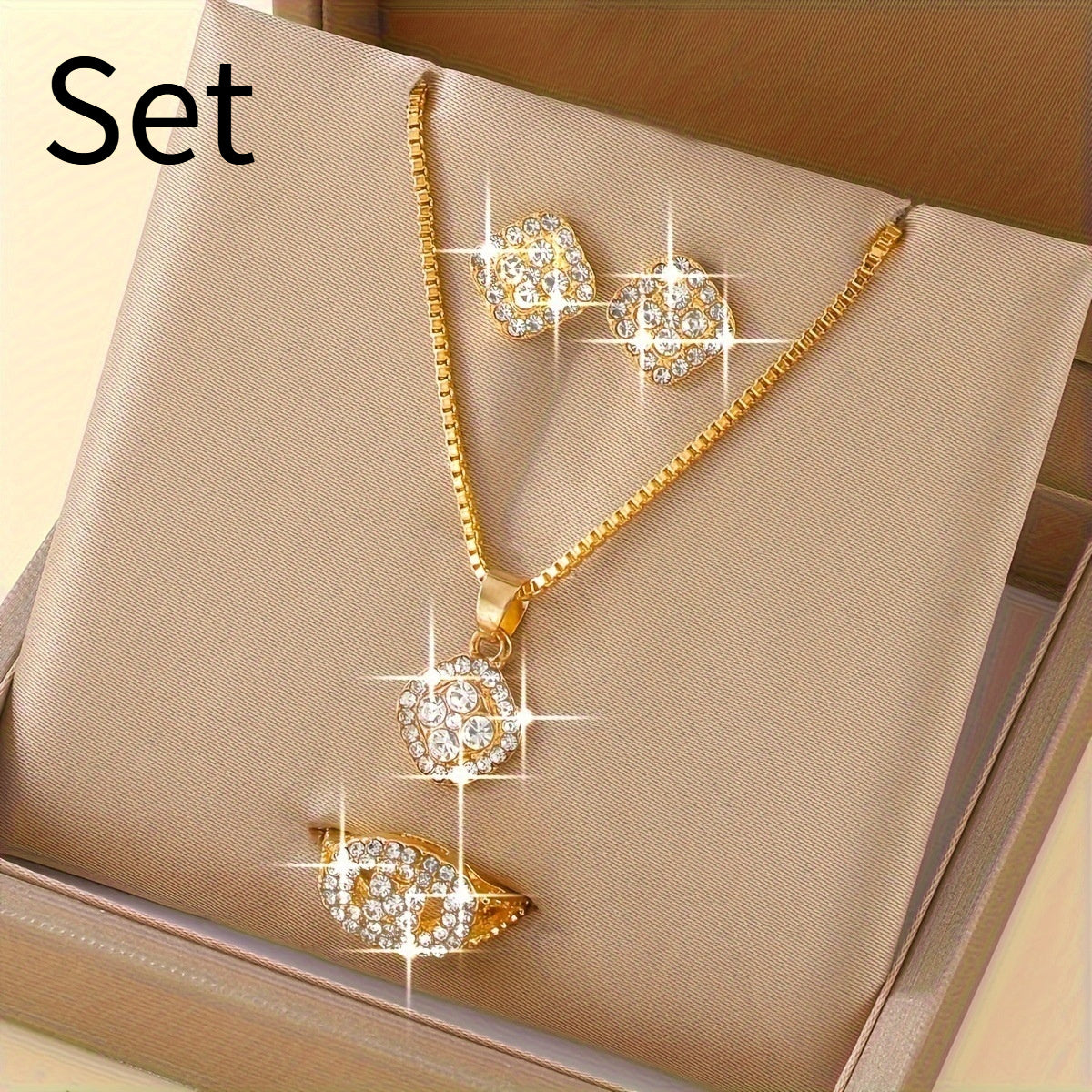 Luxury Diamond-Inspired Jewelry Set