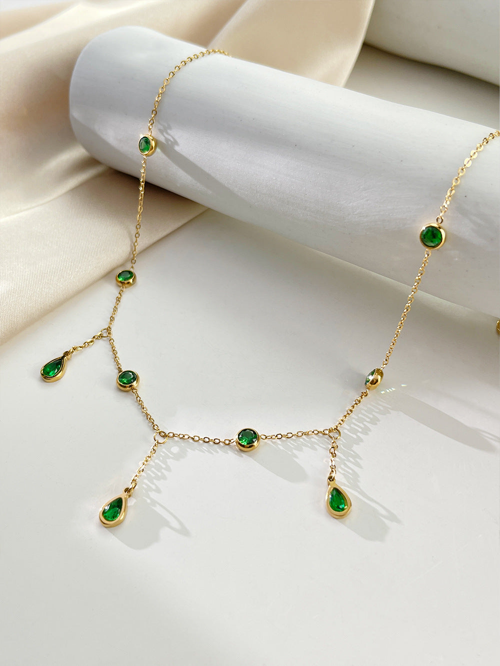 Beccarite Tassel Necklace