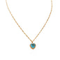 Heart-Shaped Rhinestone Collarbone Necklace