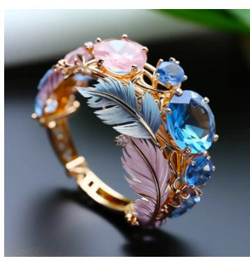 Elegant Flower Butterfly Ring