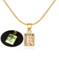 Luminous Pendant 26 Letter Square Necklace