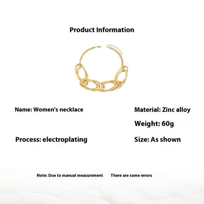 Women’s Long Gold Clavicle Irregular Necklace