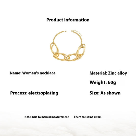 Women’s Long Gold Clavicle Irregular Necklace