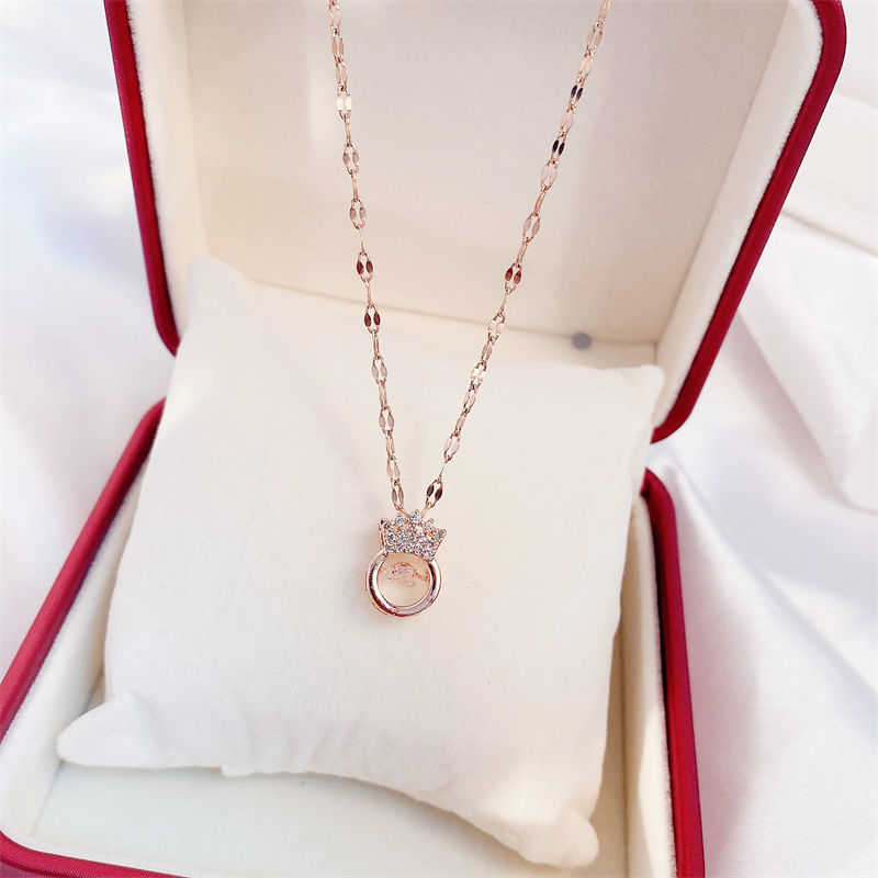 Perfume Bottle Pendant Zircon Necklaces