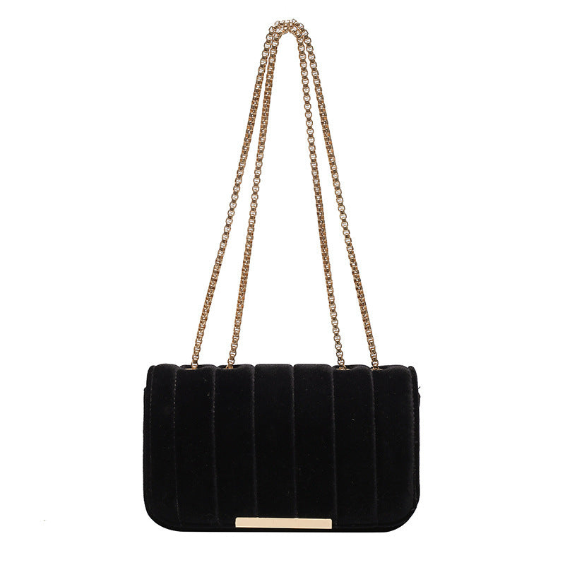 Shoulder Velvet Chain Crossbody Bag