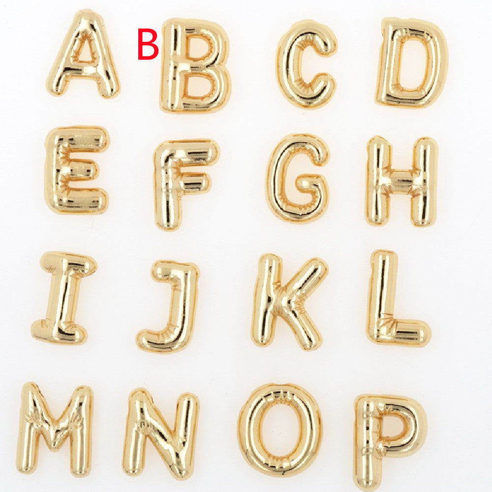 Glossy Letters Pendant Necklace