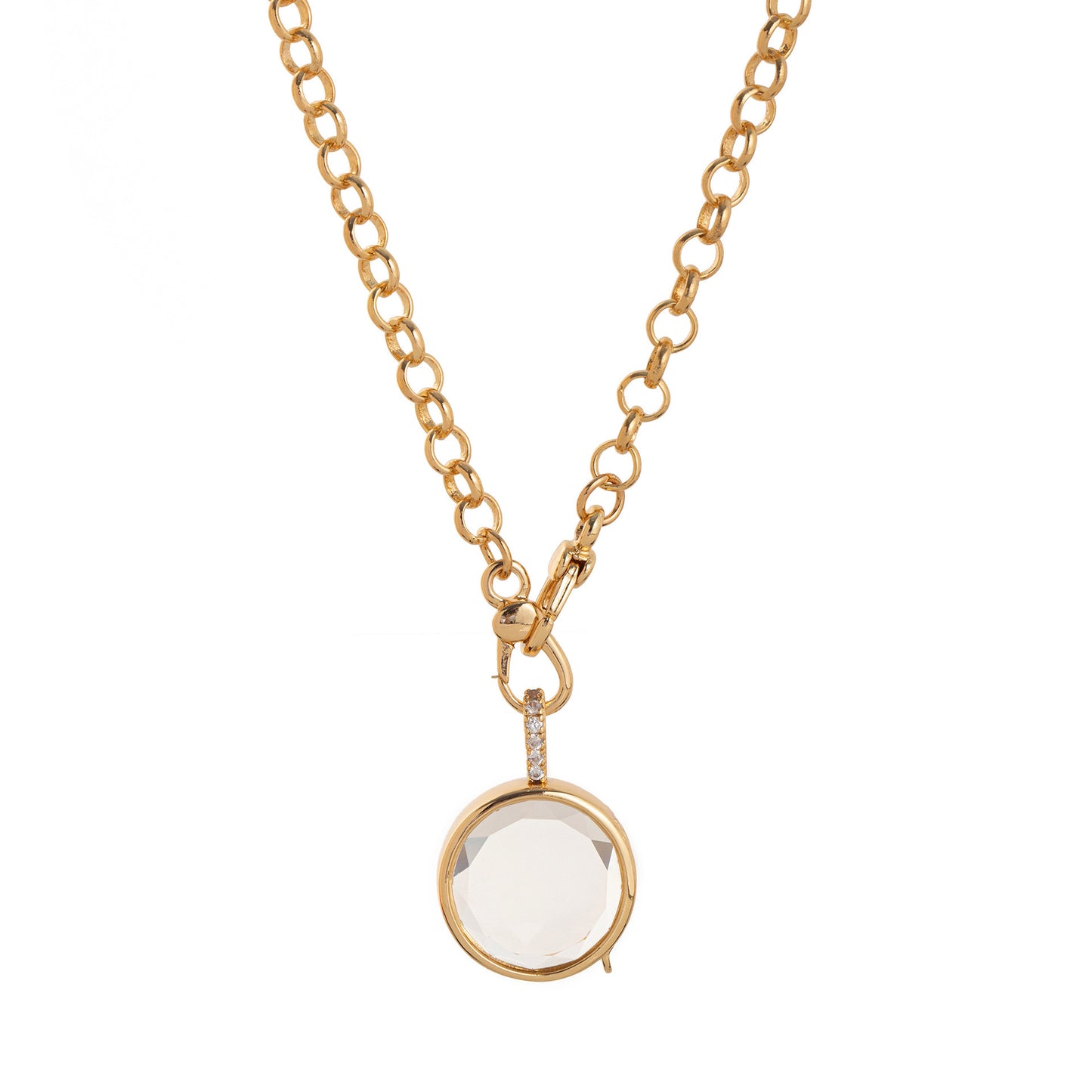 Retro Personalized Glass Charm Locket Box Necklace