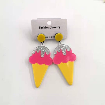 Acrylic Banana & Ice Cream Cartoon Earrings