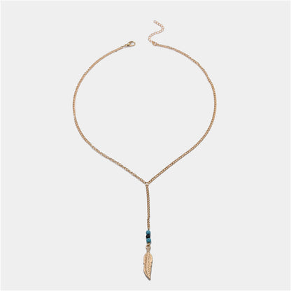 Vintage Beaded Turquoise Crystal Necklace