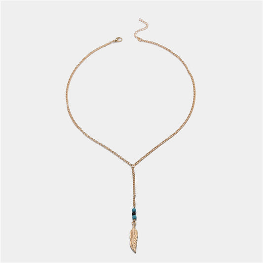 Vintage Beaded Turquoise Crystal Necklace