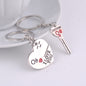 Heart and Key Shaped Love Keychain