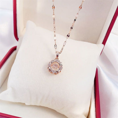 Perfume Bottle Pendant Zircon Necklaces