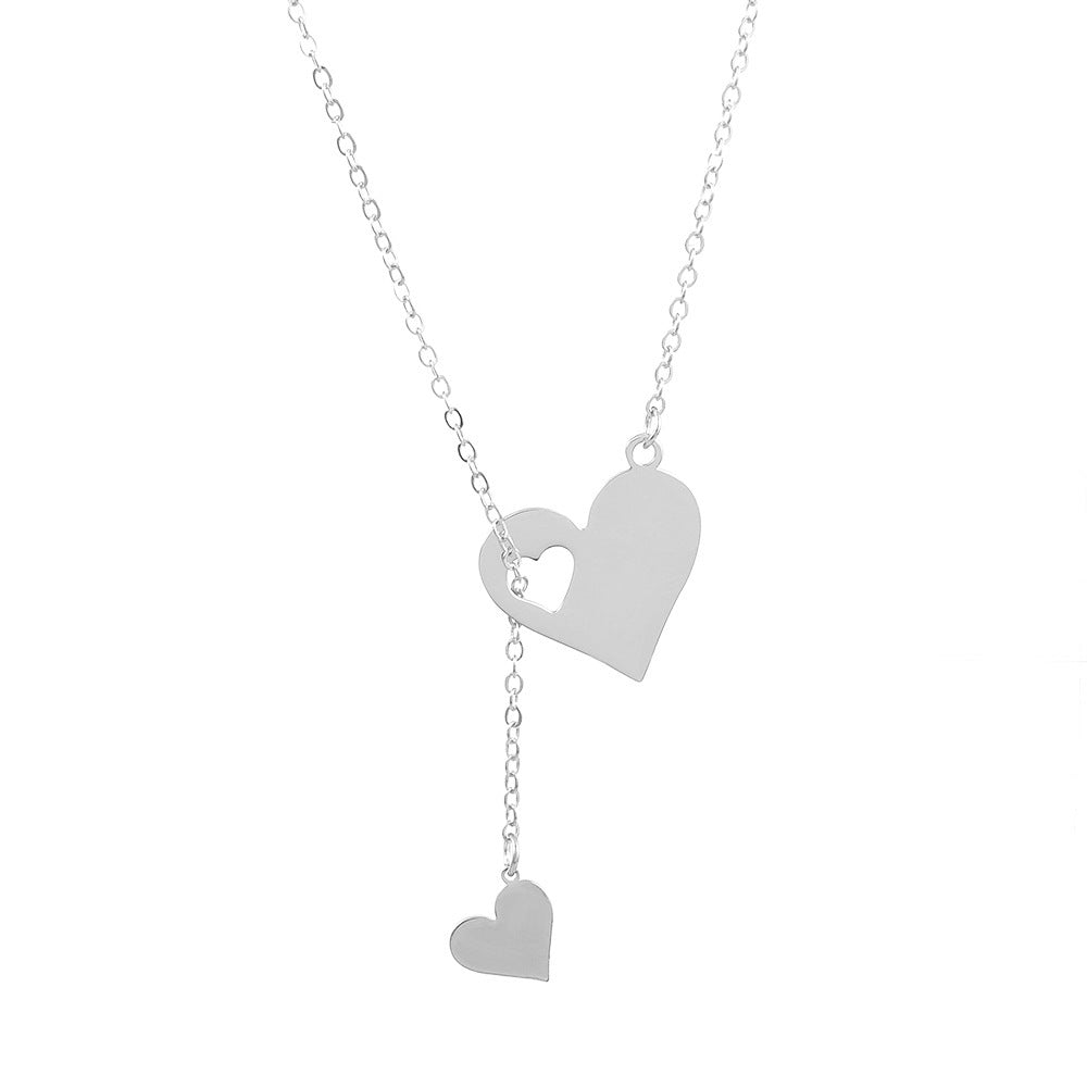 Hollow Heart Clavicle Chain Necklace