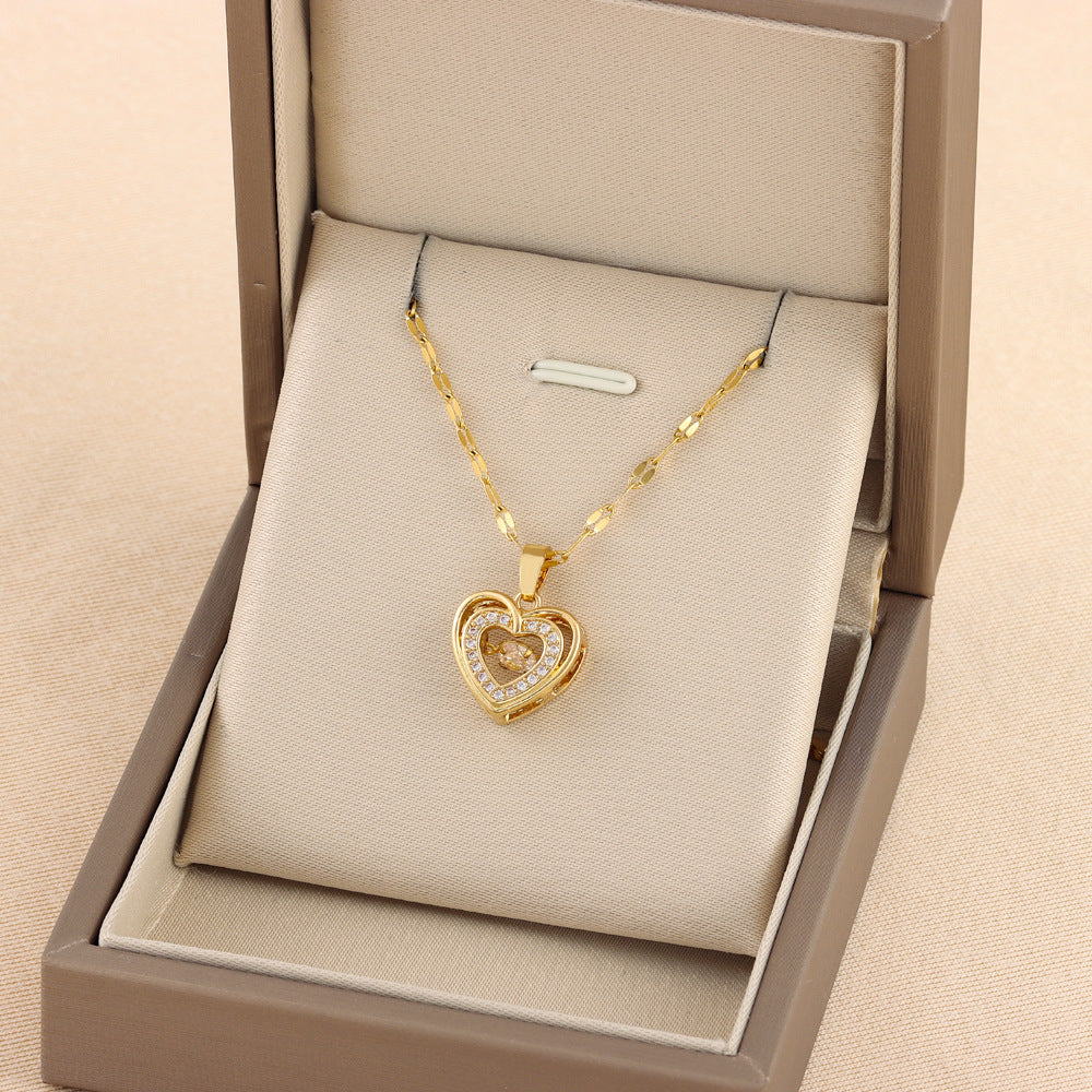 Double Layer Love Pendant Necklace