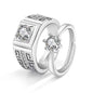 Moissanite Engagement Couple Rings