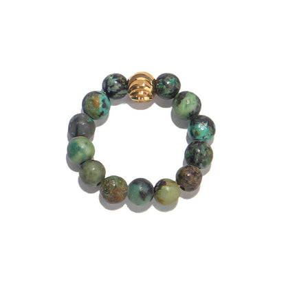Summer New African Turquoise Elastic Bracelet 7 Ring