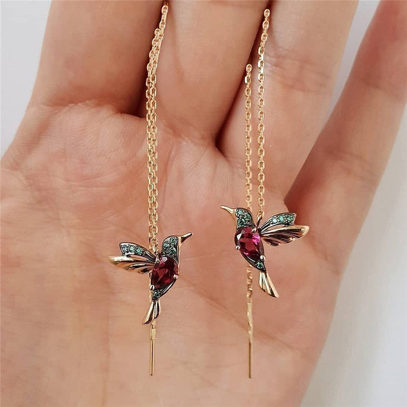 Hanging Hummingbird Earrings