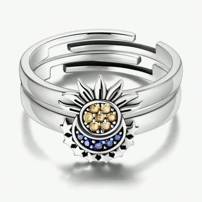 Sun and Moon Couple Rings