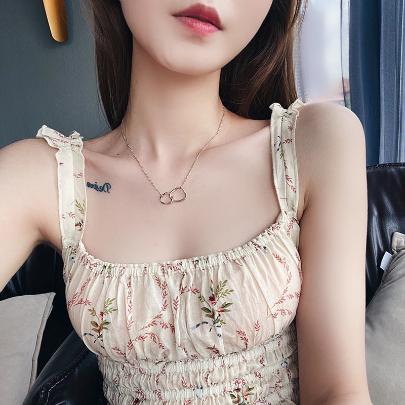 Abstract Face Metal Choker Necklace