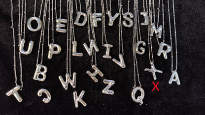 Glossy Letters Pendant Necklace