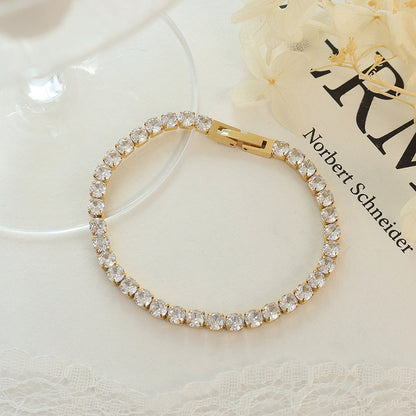 Zircon Cubic Chain Bracelet