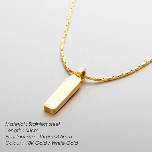 Small Brick Men’s Necklace Clavicle Chain