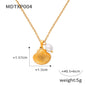 French Vintage Shell Jewelled Pendant Necklace - Trendy Radar