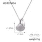 French Vintage Shell Jewelled Pendant Necklace - Trendy Radar