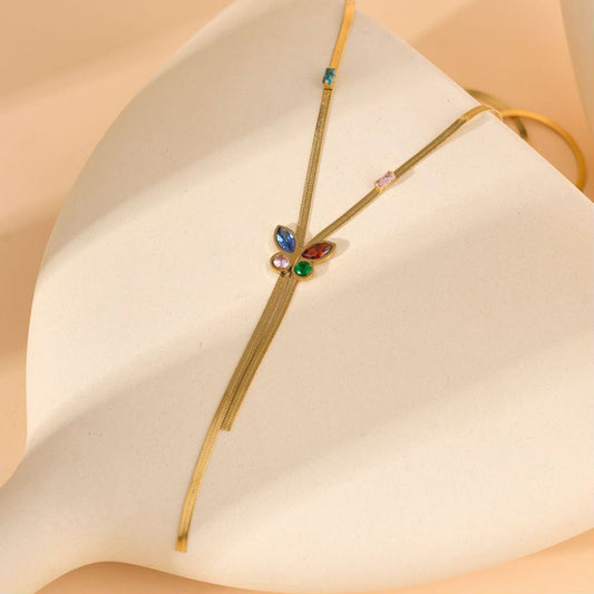 Gold Butterfly Stainless Steel Necklace - Trendy Radar