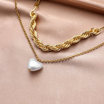 Gold Heart - Shaped Love Pendant Necklace - Trendy Radar