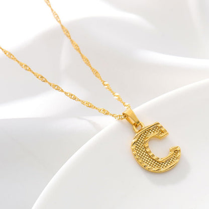 Gold Initial Letter Necklace – 18K Gold Plated A–Z Alphabet - Trendy Radar