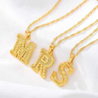 Gold Initial Letter Necklace – 18K Gold Plated A–Z Alphabet - Trendy Radar