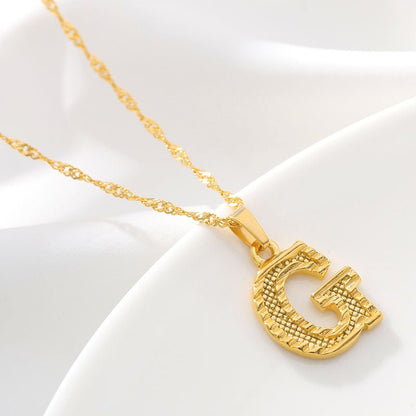 Gold Initial Letter Necklace – 18K Gold Plated A–Z Alphabet - Trendy Radar