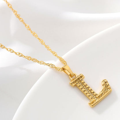 Gold Initial Letter Necklace – 18K Gold Plated A–Z Alphabet - Trendy Radar
