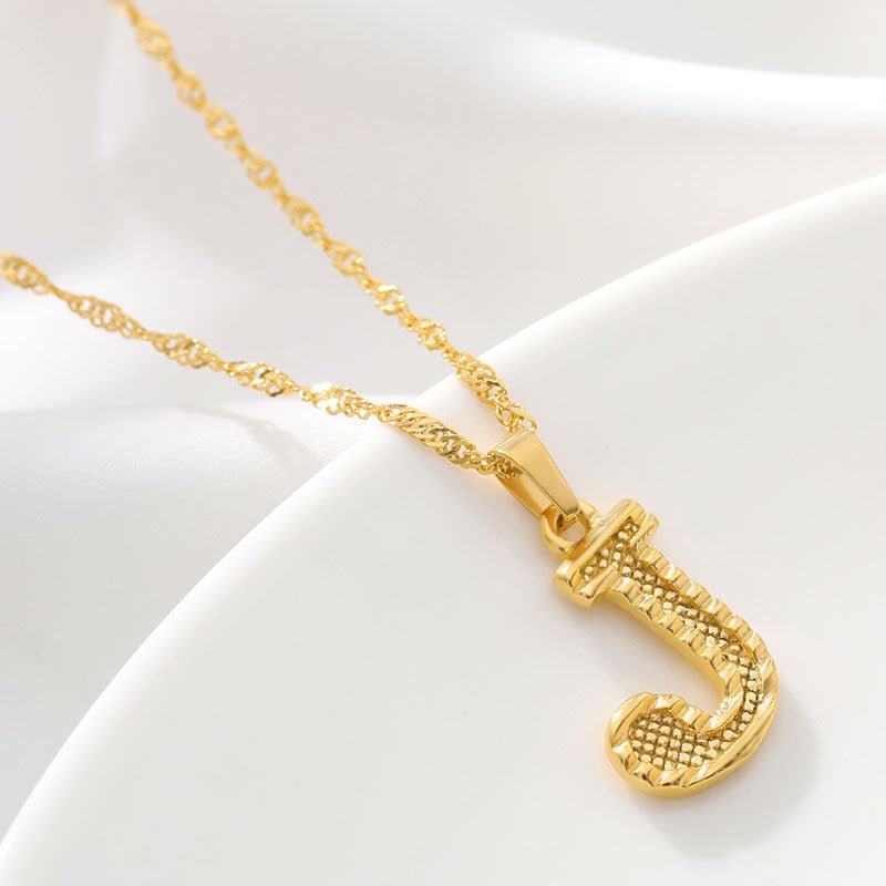 Gold Initial Letter Necklace – 18K Gold Plated A–Z Alphabet - Trendy Radar