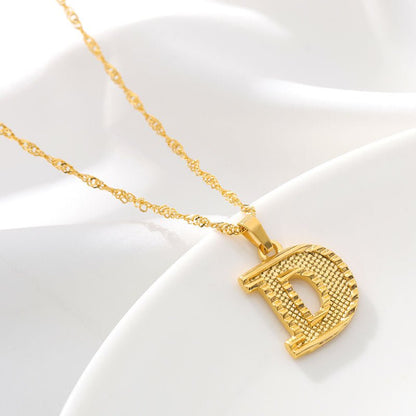 Gold Initial Letter Necklace – 18K Gold Plated A–Z Alphabet - Trendy Radar