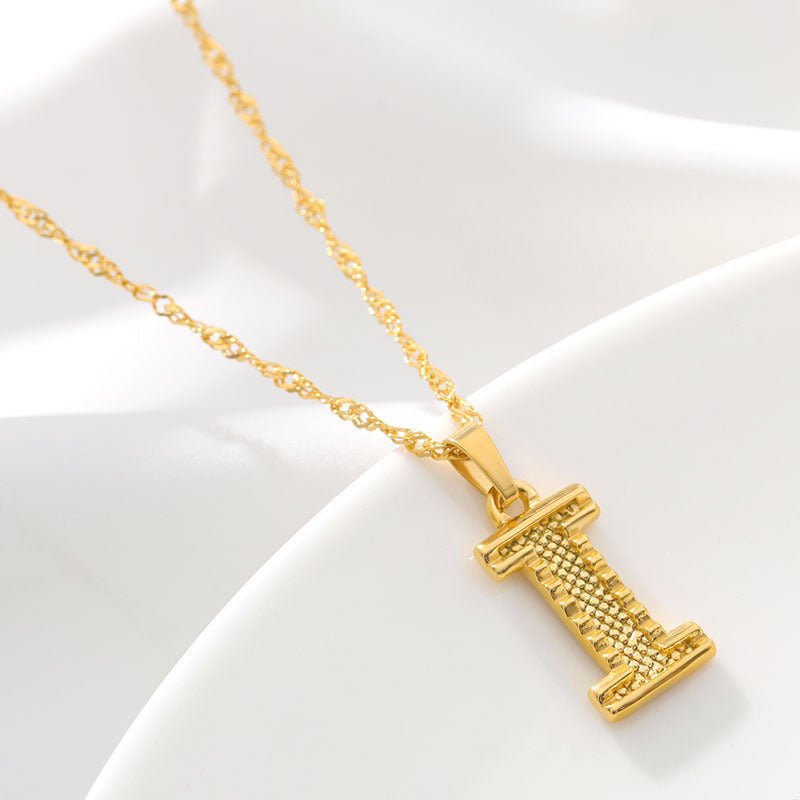 Gold Initial Letter Necklace – 18K Gold Plated A–Z Alphabet - Trendy Radar