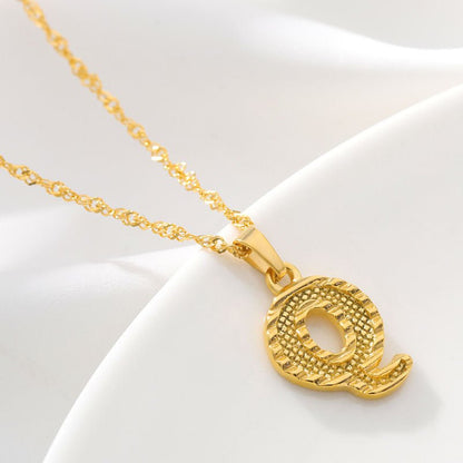 Gold Initial Letter Necklace – 18K Gold Plated A–Z Alphabet - Trendy Radar