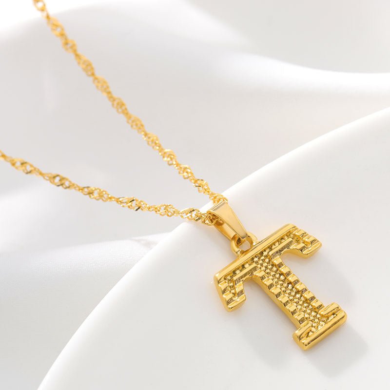 Gold Initial Letter Necklace – 18K Gold Plated A–Z Alphabet - Trendy Radar