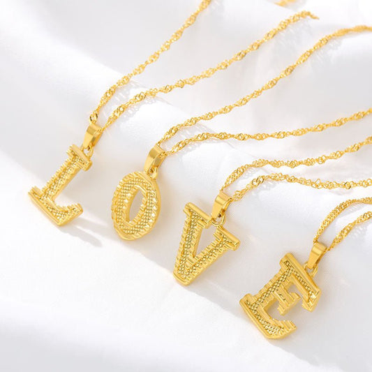 Gold Initial Letter Necklace – 18K Gold Plated A–Z Alphabet - Trendy Radar