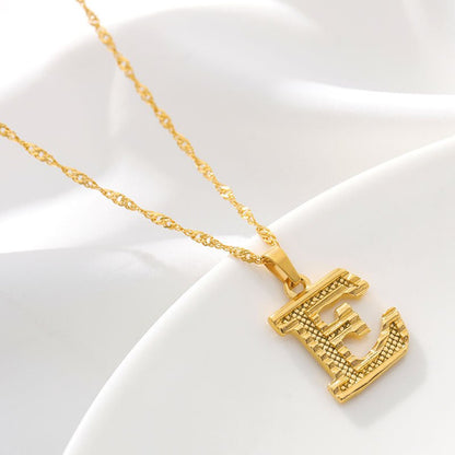 Gold Initial Letter Necklace – 18K Gold Plated A–Z Alphabet - Trendy Radar