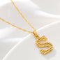 Gold Initial Letter Necklace – 18K Gold Plated A–Z Alphabet - Trendy Radar
