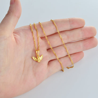 Gold Mini Angel Baby Pendant Necklace - Trendy Radar