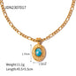 Gold Stainless Steel Turquoise Hammered Jewelry Set - Trendy Radar