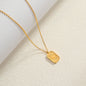 Gold Stainless Steel Zircon Star & Moon Pendant Necklace - Trendy Radar