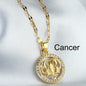 Golden Twelve Constellation Pendant Necklace - Trendy Radar