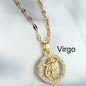 Golden Twelve Constellation Pendant Necklace - Trendy Radar